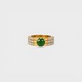 Emerald Gold Stack Ring - Monis Anas Jewellers
