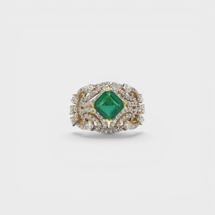 Emerald Majesty Ring - Monis Anas Jewellers