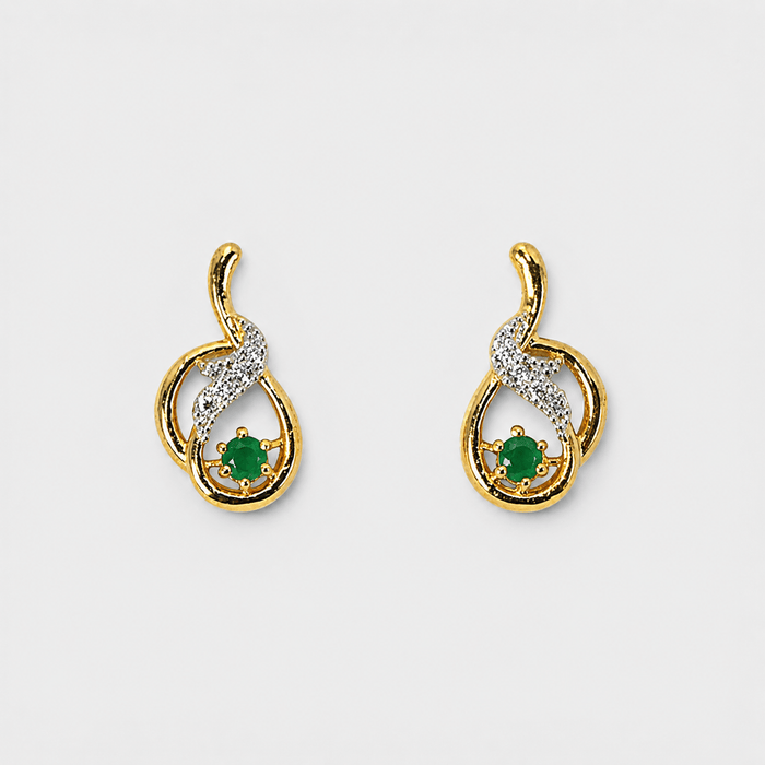 Emerald Swirl Pendant Set - Monis Anas Jewellers