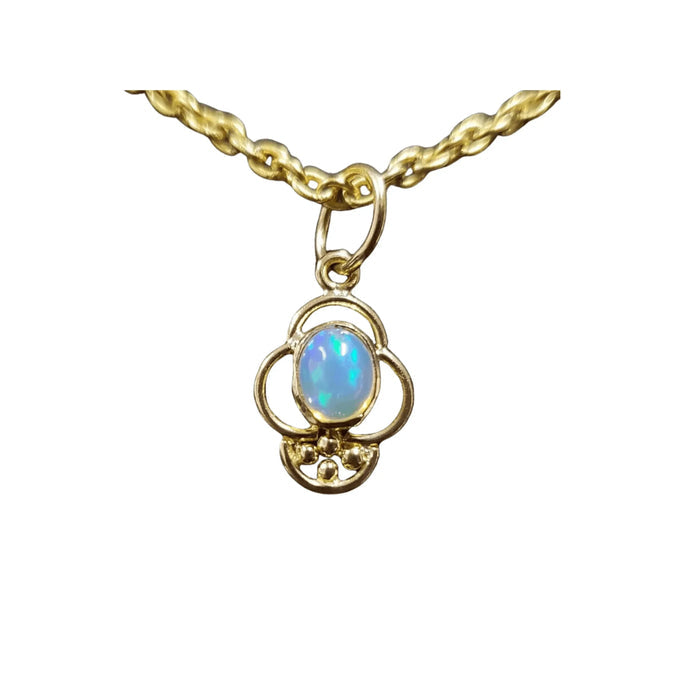 Ethiopian Opal 18k Gold Pendant Best jewelry findings for her - K Jewelry Accessories
