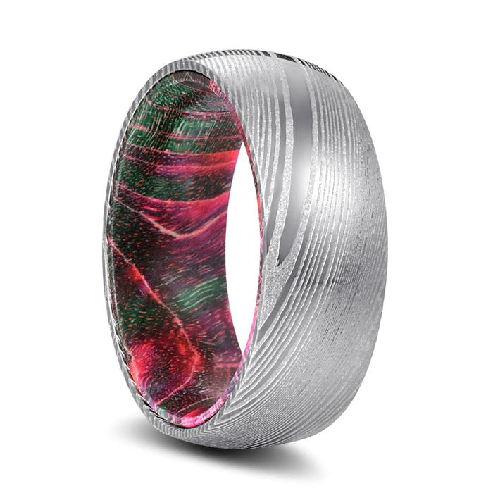 EVANS — hero shot — men's damascus steel wedding ring | Aydins Jewelry