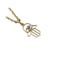 Evil Eye Protection Jewelry • Handmade 14k Gold Hamsa Pendant - K Jewelry Accessories