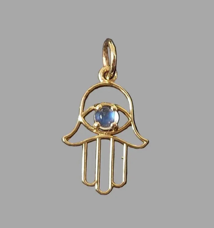 Evil Eye Protection Jewelry • Handmade 14k Gold Hamsa Pendant - K Jewelry Accessories