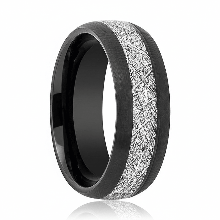 FERMI — hero shot — men's tungsten carbide wedding ring | Aydins Jewelry