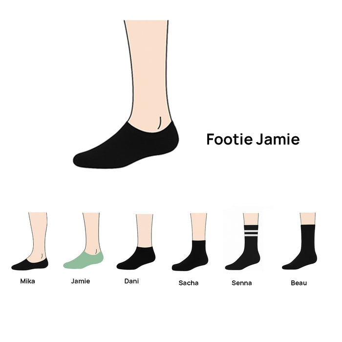 Footies Jamie (6-pack) - Zwart