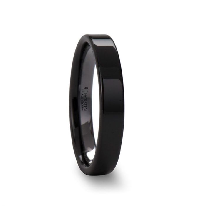 FRAENER Black Ceramic men's wedding band, image 3