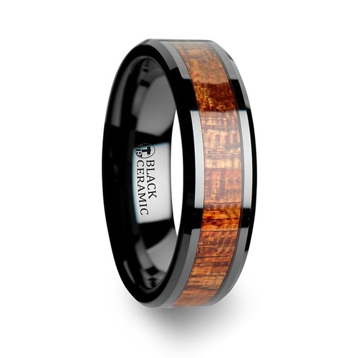 GABON Black Ceramic men's wedding band, image 2