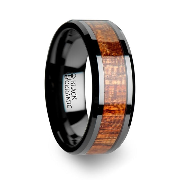 GABON Black Ceramic men's wedding band, image 4