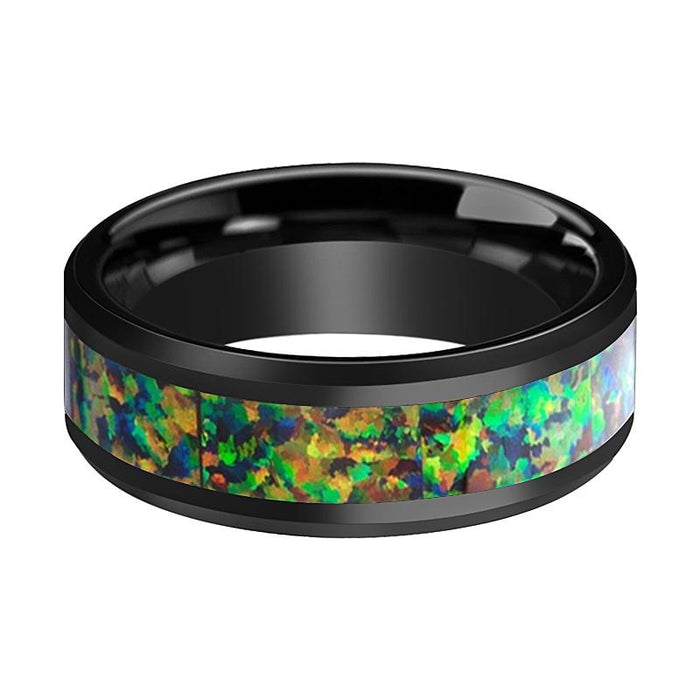 GALACTIC Black Ceramic men's wedding band, image 2