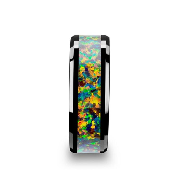 GALACTIC Black Ceramic men's wedding band, image 3