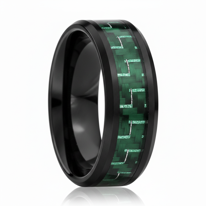 GALACTUS — alternate angle — men's tungsten carbide wedding ring | Aydins Jewelry