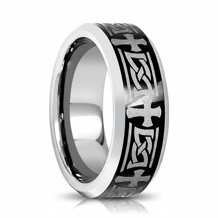 GARROS — hero shot — men's tungsten carbide wedding ring | Aydins Jewelry
