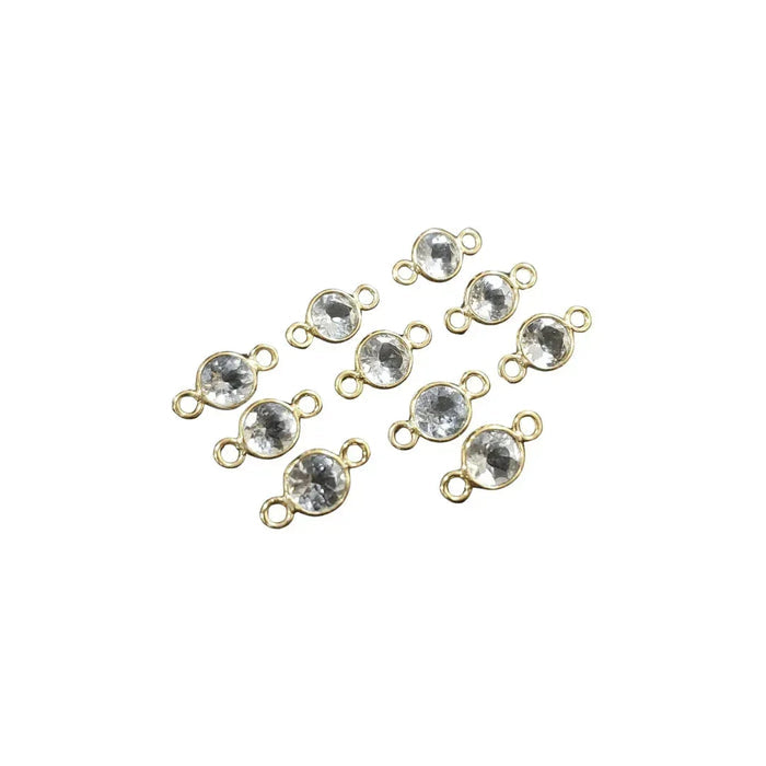 Gold 18k Aquamarine Connector Charms - K Jewelry Accessories