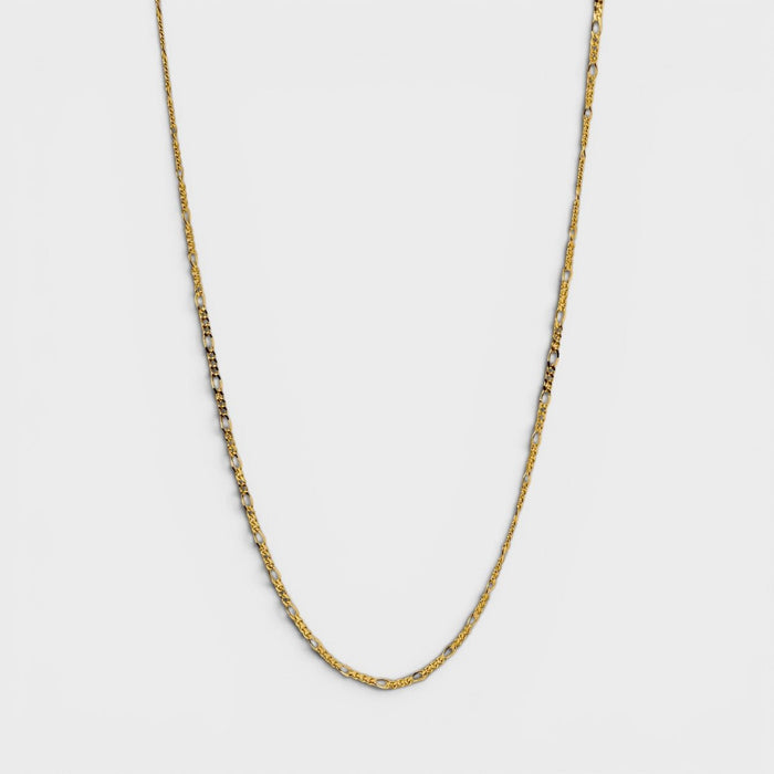 Gold Figaro Chain | 1.7mm | 18K Gold Plated - Monis Anas Jewellers
