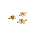 Gold Vermeil Coral Connector Charms | 925 Silver Handmade Coral Charm - K Jewelry Accessories