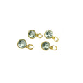 Gold Vermeil Dainty Green Amethyst Charms - K Jewelry Accessories