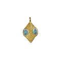 Gold Vermeil Ethiopian Fire Opal Charm with natural stone - K Jewelry Accessories