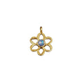 Gold Vermeil Ethiopian Fire Opal Floral Charm Pendant - K Jewelry Accessories