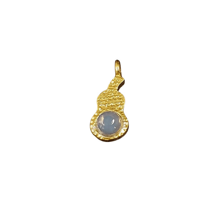 Gold Vermeil Ethiopian Opal Charm Pendant Guitar Shape - K Jewelry Accessories