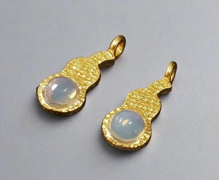 Gold Vermeil Ethiopian Opal Charm Pendant Guitar Shape - K Jewelry Accessories