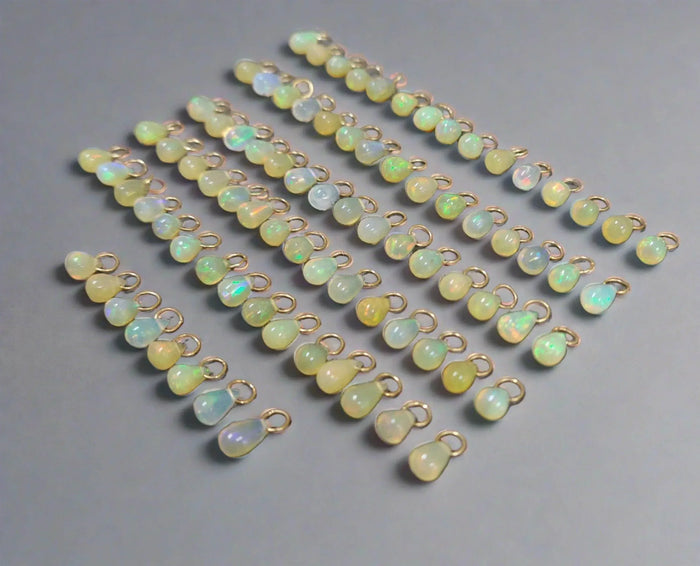 Gold Vermeil Ethiopian Opal Drilled Charms for Multipurpose - K Jewelry Accessories