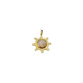 Gold vermeil Ethiopian Opal Flower Charm Pendant Elegant - K Jewelry Accessories