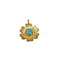 Gold Vermeil Ethiopian Opal Flower Shape Charm Designer - K Jewelry Accessories