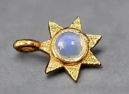 Gold Vermeil Ethiopian Opal Minimalist Star Charm Pendant - K Jewelry Accessories