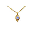 Gold Vermeil Ethiopian Opal Rhombus Charm Pendant - K Jewelry Accessories