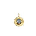 Gold Vermeil Ethiopian Opal Round Charm Pendant handmade - K Jewelry Accessories