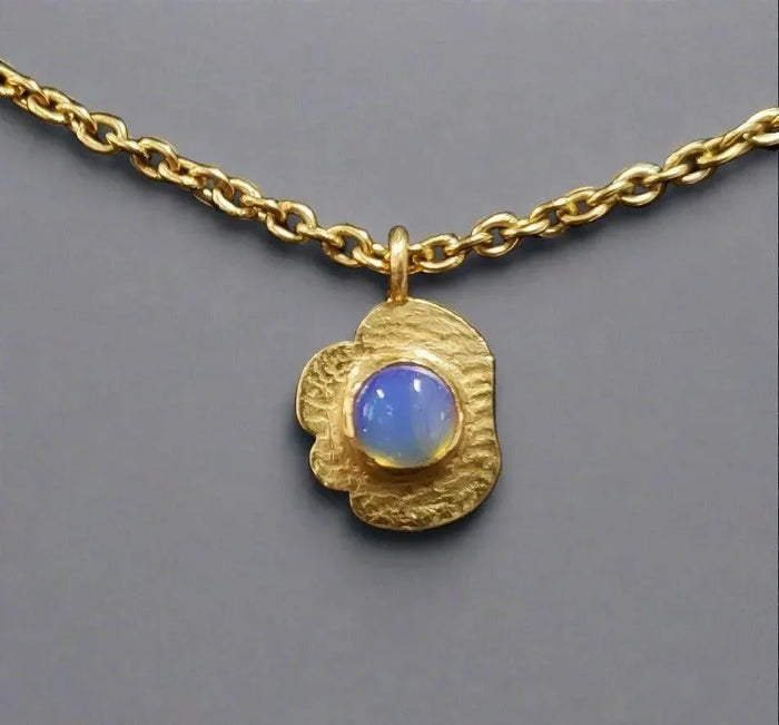 Gold Vermeil Ethiopian Opal Unshaped Charm Pendant - K Jewelry Accessories