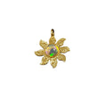 Gold Vermeil Flower Shape Ethiopian Opal Charm - K Jewelry Accessories