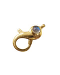 Gold Vermeil Lobster Clasp: Blue Fire Labradorite Connector