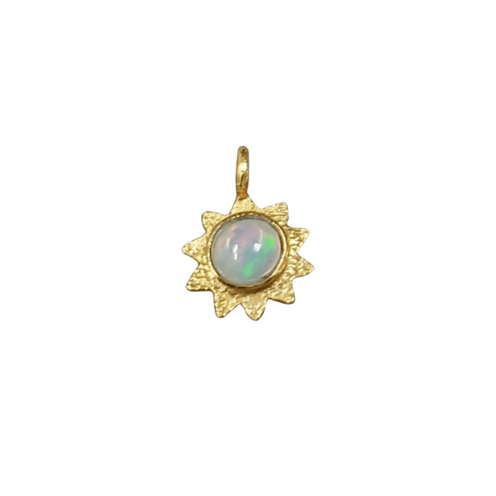 Gold Vermeil Natural Ethiopian Opal Star Charm Beautiful - K Jewelry Accessories