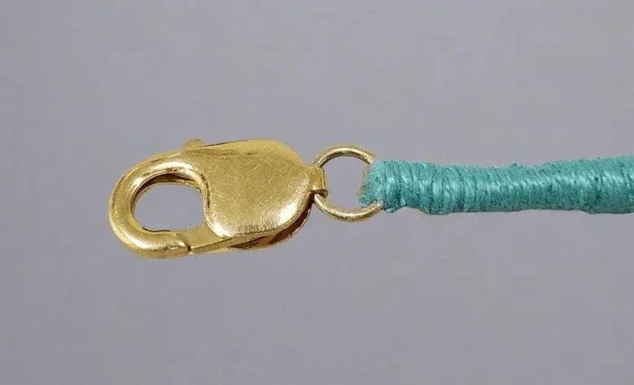 Gold Vermeil Natural Kyanite & Diamond Cord Bracelet - K Jewelry Accessories