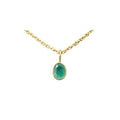 Gold Vermeil Natural Zambian Emerald Bezel Charms - K Jewelry Accessories