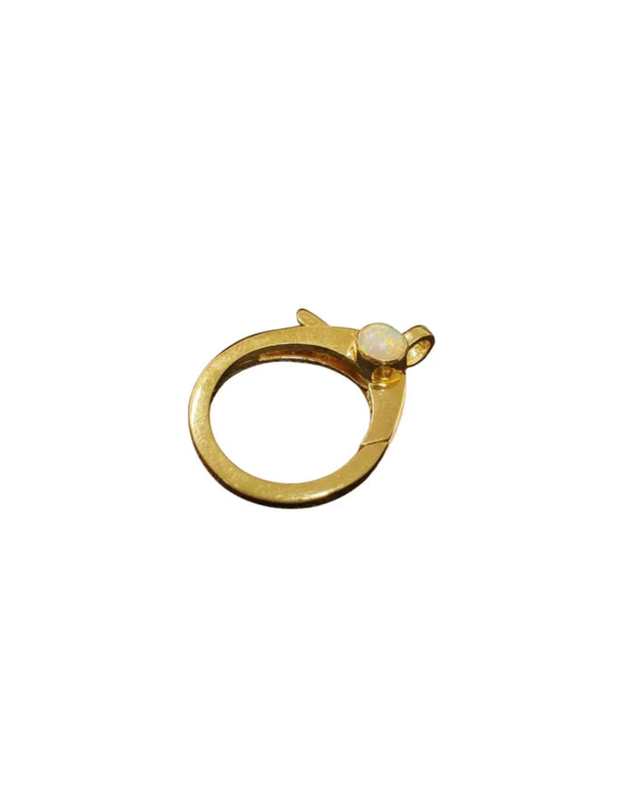 Gold Vermeil Opal Lobster Clasp: Sterling Silver Necklace Connector