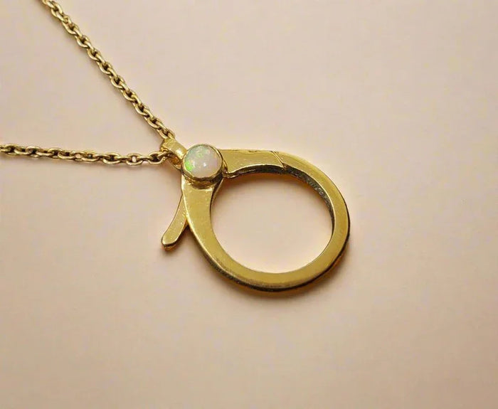 Gold Vermeil Opal Lobster Clasp: Sterling Silver Necklace Connector