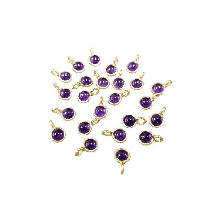 Gold Vermeil Purple Amethyst Charms Minimalist - K Jewelry Accessories
