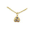 Gold Vermeil Rainbow Moonstone Necklace Pendant 3 gemstones - K Jewelry Accessories