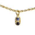 Gold vermeil Rainbow Moonstone Pendant 2 stone Charm Elegant - K Jewelry Accessories