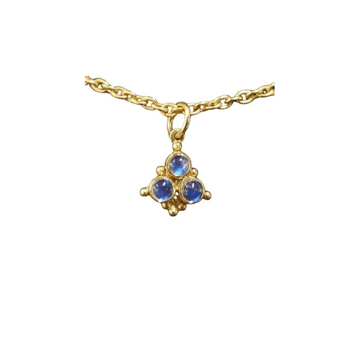 Gold Vermeil Rainbow Moonstone Pendant Handcrafted Jewelry - K Jewelry Accessories