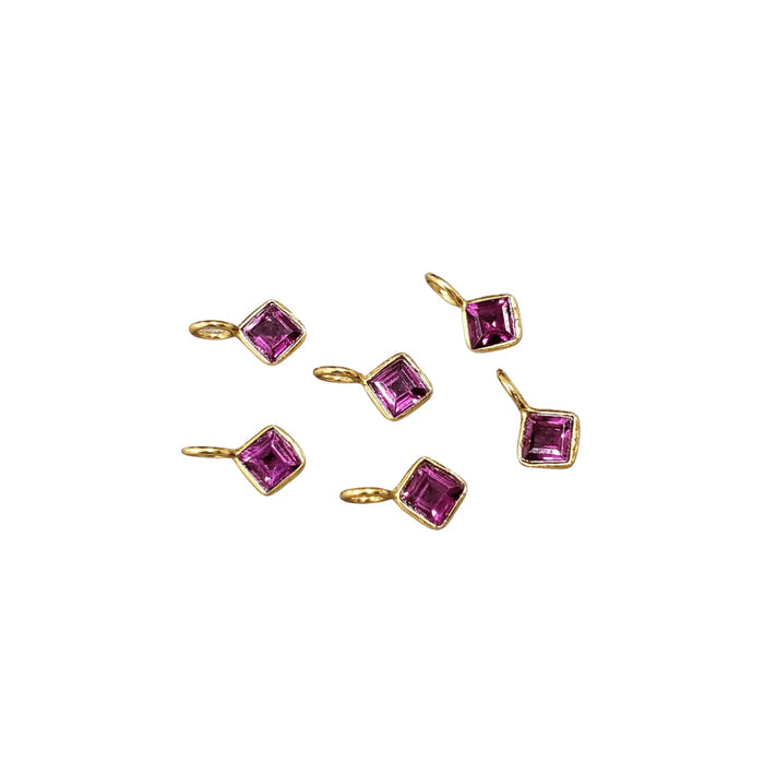 Gold Vermeil Rhodolite Garnet Charm Pendant Gift For Her - K Jewelry Accessories