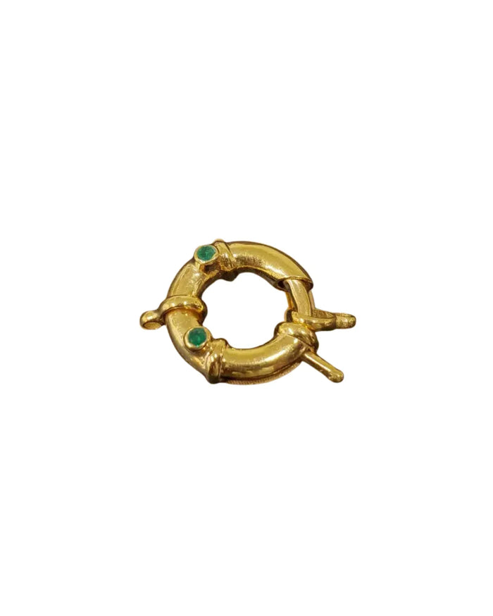 Gold Vermeil Sailor Clasp with Zambian Emeralds