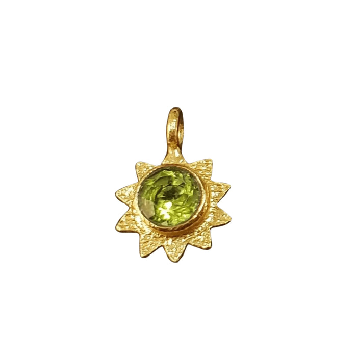 Gold Vermeil Star Green Peridot Charms - K Jewelry Accessories