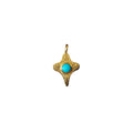 Gold Vermeil Turquoise Charm Unisex Handmade - K Jewelry Accessories