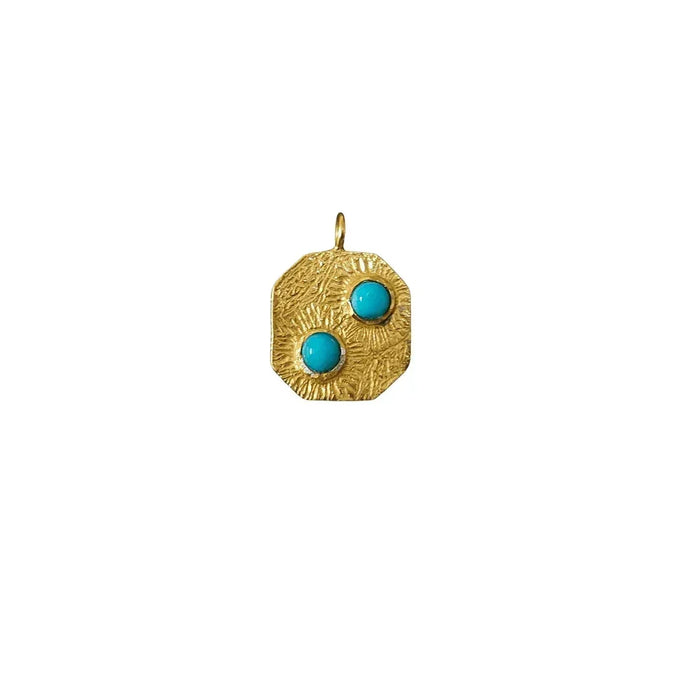 Gold Vermeil Turquoise Charms For Necklaces - K Jewelry Accessories
