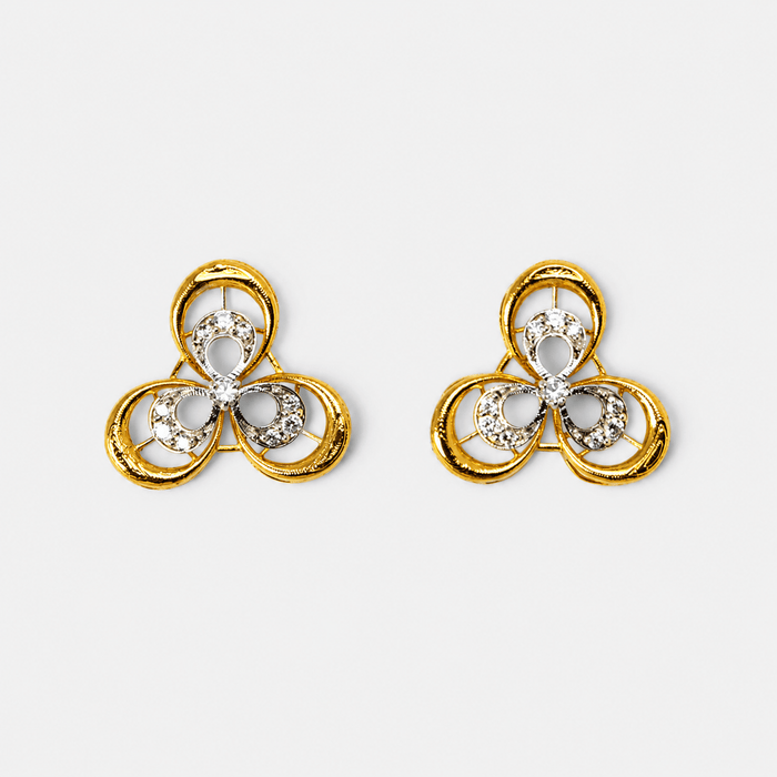 Golden Trinity Pendant Set - Monis Anas Jewellers