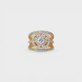 Golden Web Halo Ring - Monis Anas Jewellers