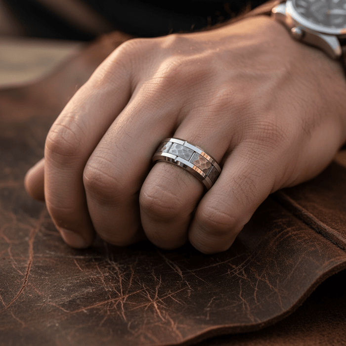 GURNEY — lifestyle on hand — men's tungsten carbide wedding ring | Aydins Jewelry